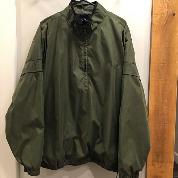 Van Heusen Club Jacket Lightweight Windbreaker Pullover Golf Jacket Green XL - Picture 3 of 11